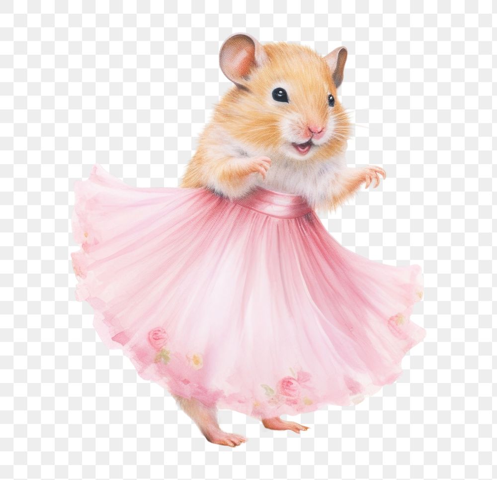 PNG Couple hamster dancing rat rodent mammal. AI generated Image by rawpixel.