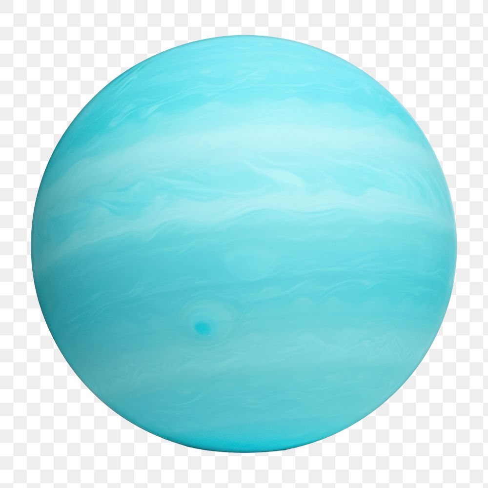 PNG Uranus turquoise sphere planet. AI generated Image by rawpixel.