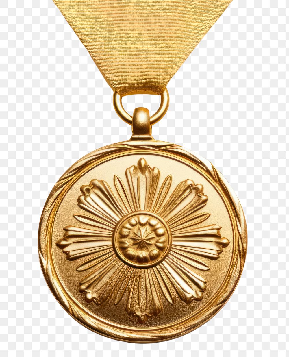 PNG  Gloden medal pendant jewelry locket. AI generated Image by rawpixel.
