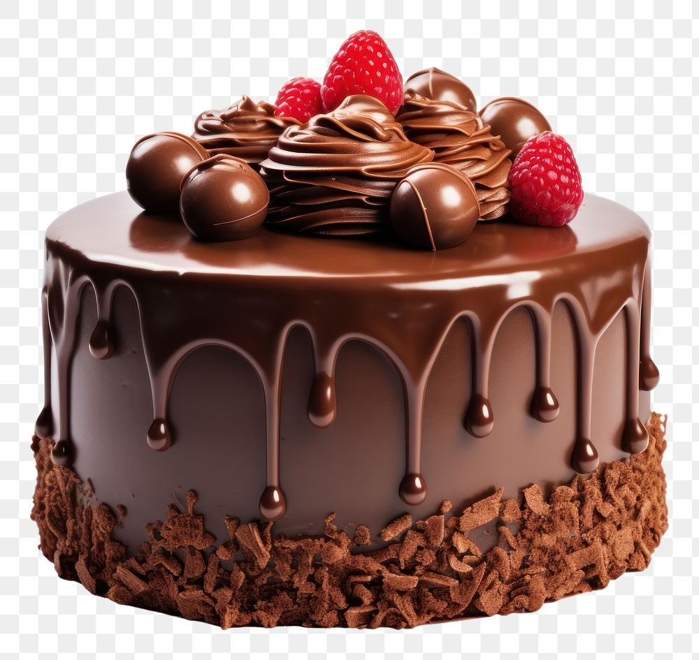 PNG  Birthday cake chocolate raspberry birthday. AI generated Image by rawpixel.