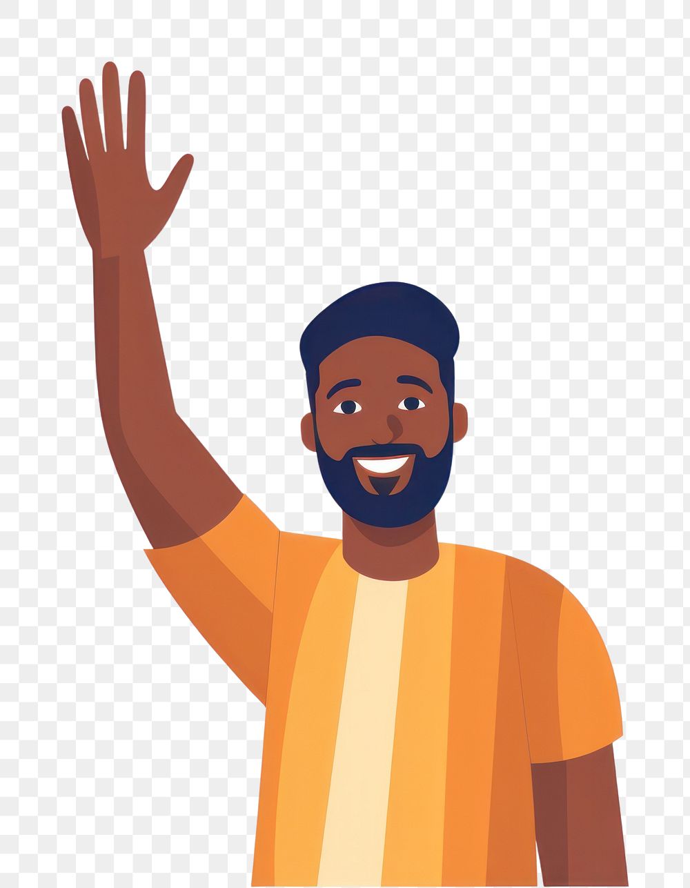 PNG Raising hand african portrait t-shirt. AI generated Image by rawpixel.