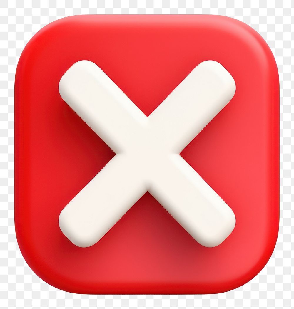PNG Incorrect Cross symbol red. AI generated Image by rawpixel.