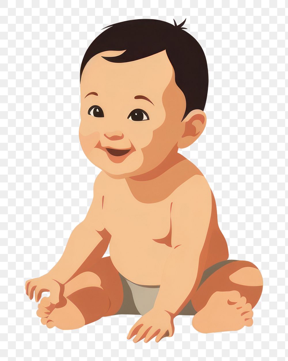 PNG Crawling baby portrait representation. AI generated Image by rawpixel.