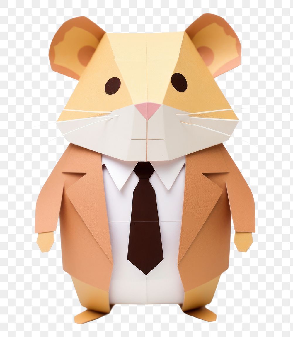 PNG Hamster wearing suit animal mammal paper. AI generated Image by rawpixel.
