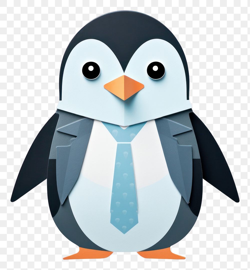 PNG Penguin office worker animal bird white background. AI generated Image by rawpixel.
