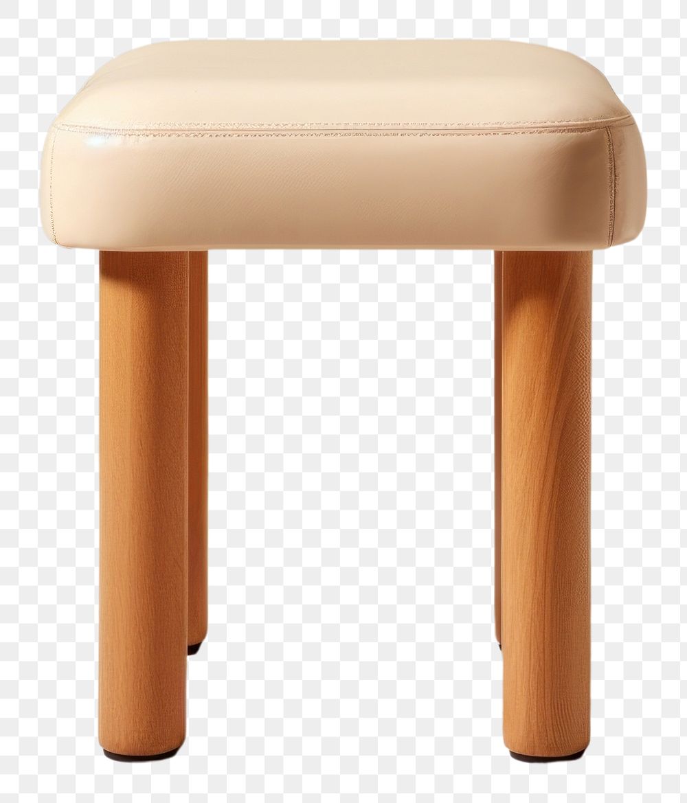 PNG Beige padded tate stool furniture simplicity armrest. AI generated Image by rawpixel.