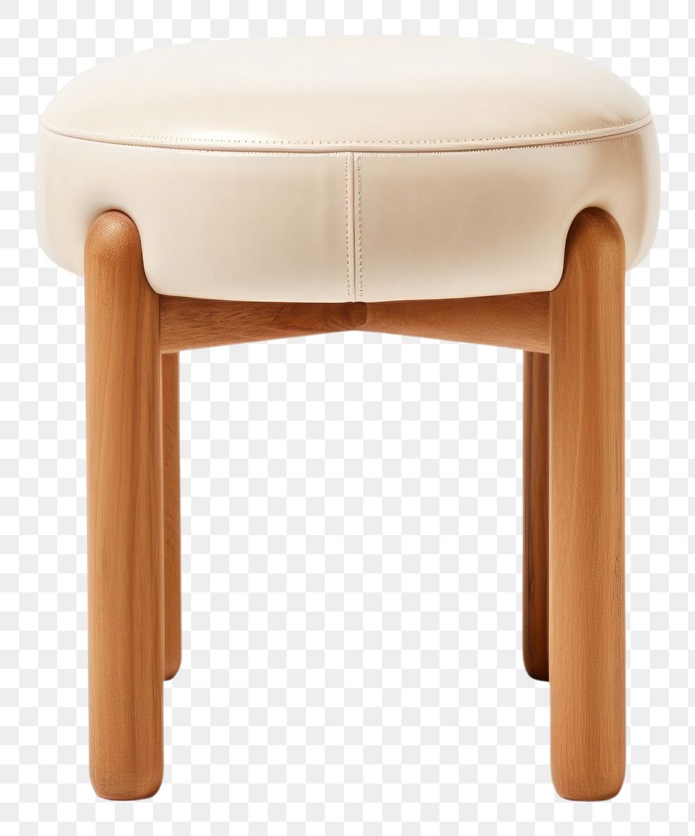 PNG Padded tate stool furniture chair white background. AI generated Image by rawpixel.