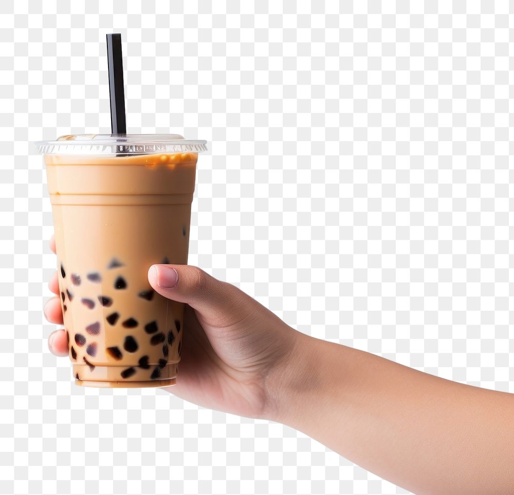 PNG  Bubble tea drink cup white background. AI generated Image by rawpixel.