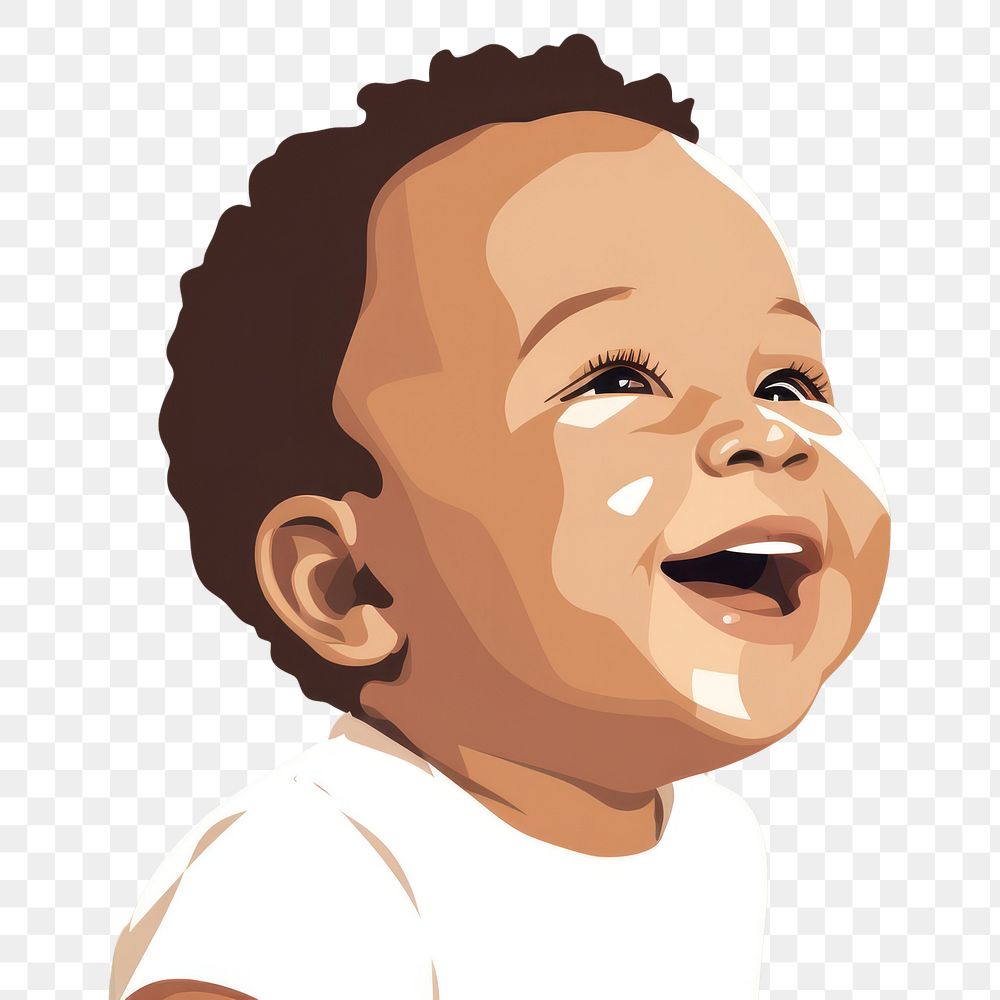 PNG Baby laughing portrait smiling. 