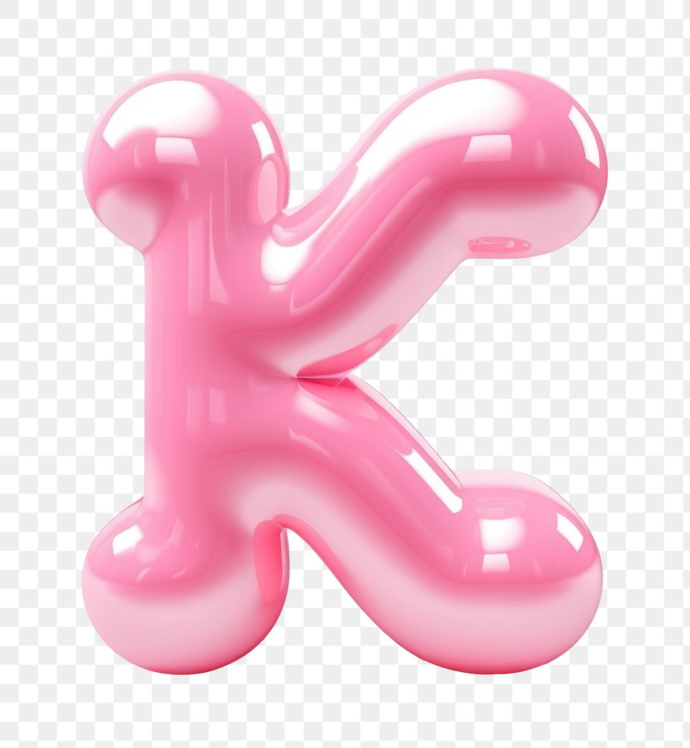 PNG Glossy pink bubble text alphabet balloon. 