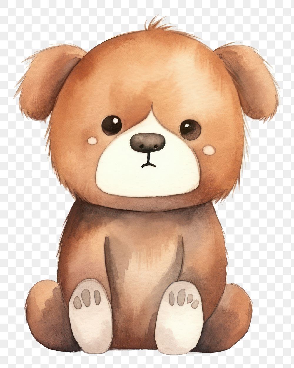 PNG Mental health cartoon cute dog. AI generated Image by rawpixel.