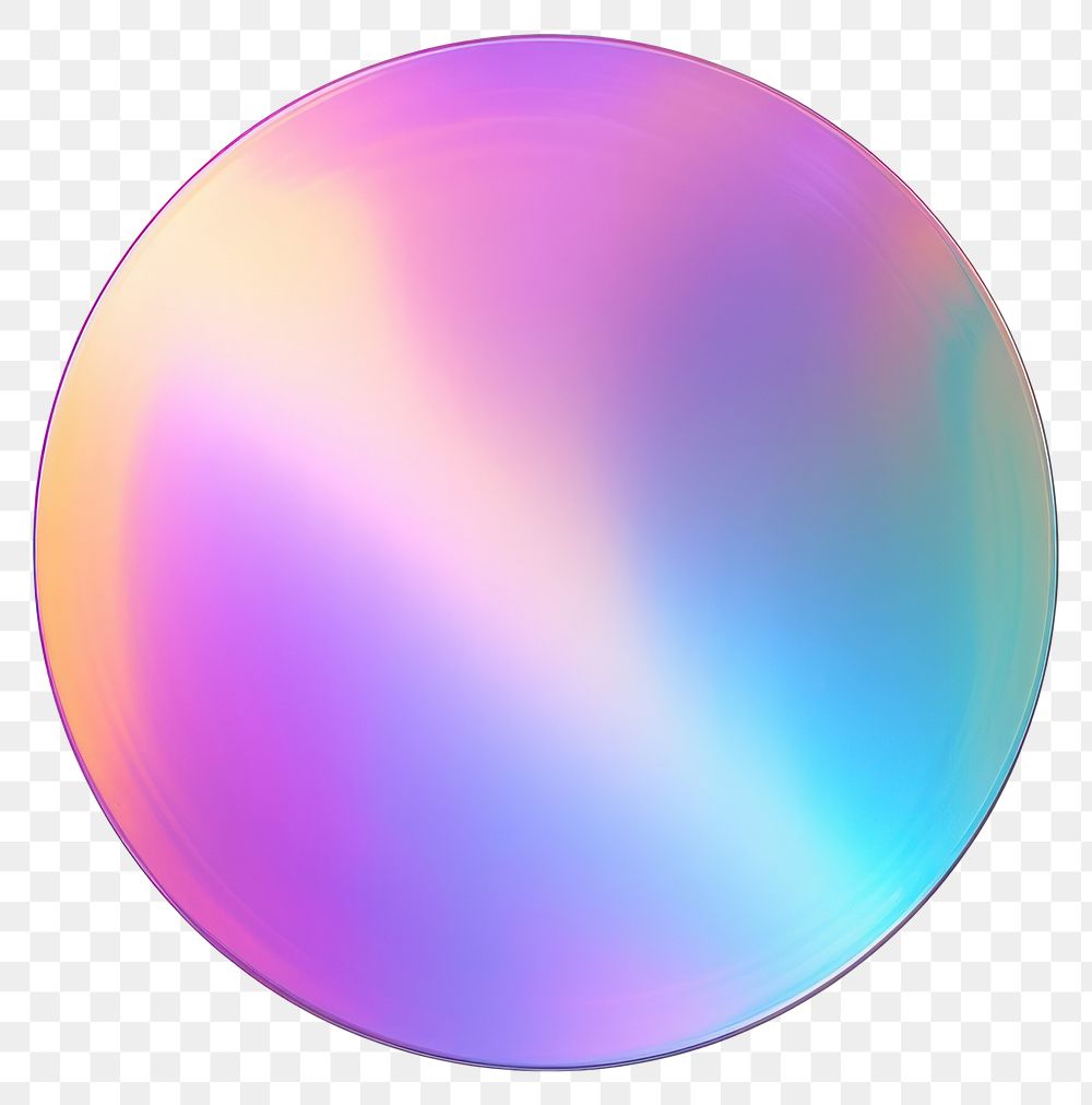 PNG Gradient holographic circle sphere purple. AI generated Image by rawpixel.