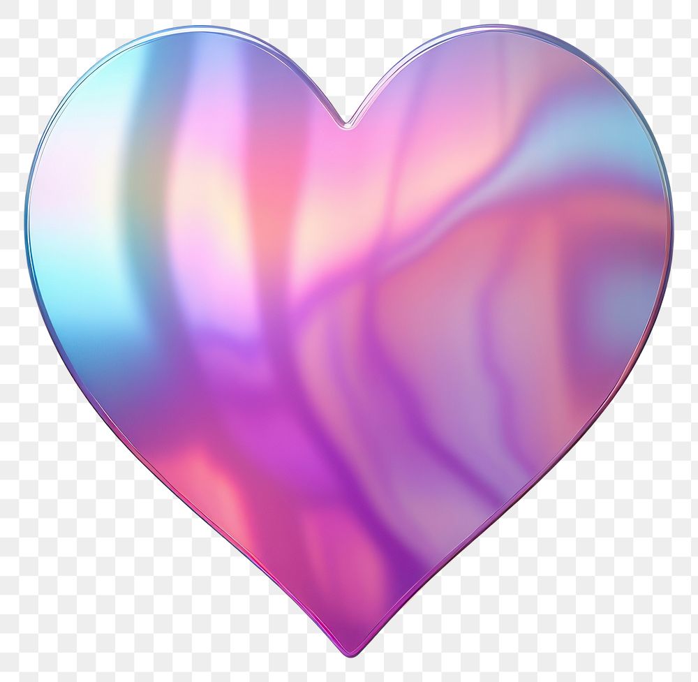 PNG Gradient holographic heart backgrounds shape