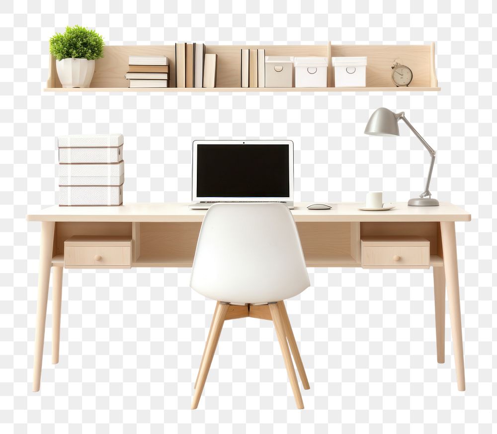 PNG  Modern working table kid furniture computer chair