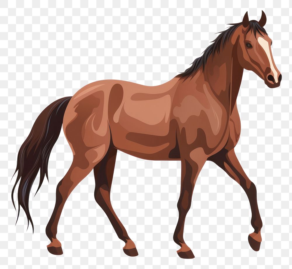 PNG Brown horse stallion animal mammal. AI generated Image by rawpixel.
