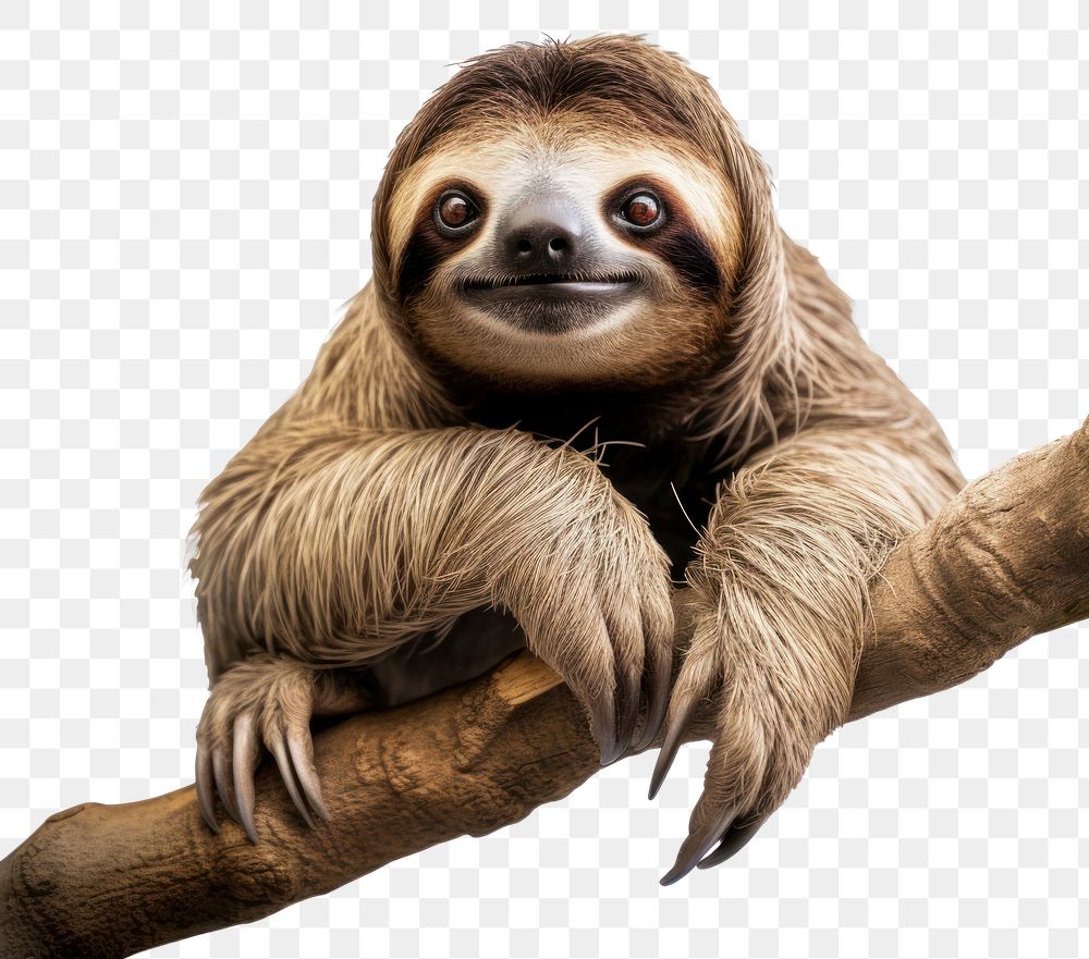 PNG Sloth On Branch sloth wildlife animal
