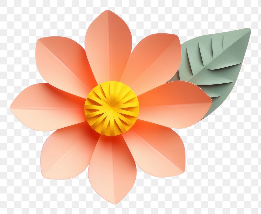 PNG  One flower origami plant paper. AI generated Image by rawpixel.
