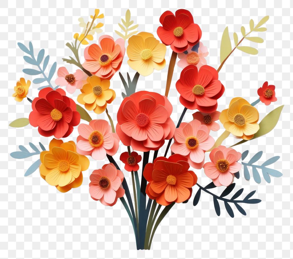 PNG  Flower bouquet plant craft art. AI generated Image by rawpixel.