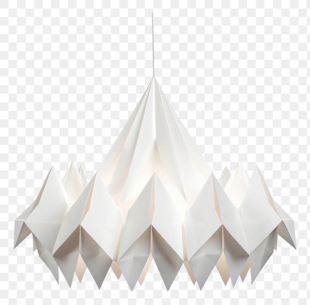 PNG  Chandelier paper origami white. AI generated Image by rawpixel.