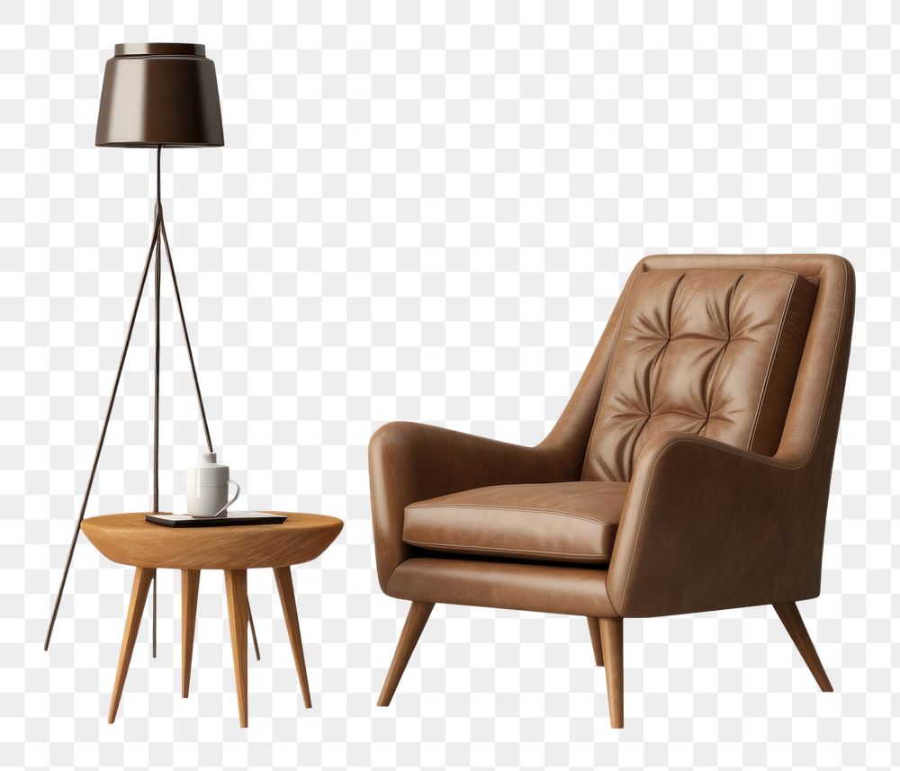 PNG  Armchair furniture stool lamp
