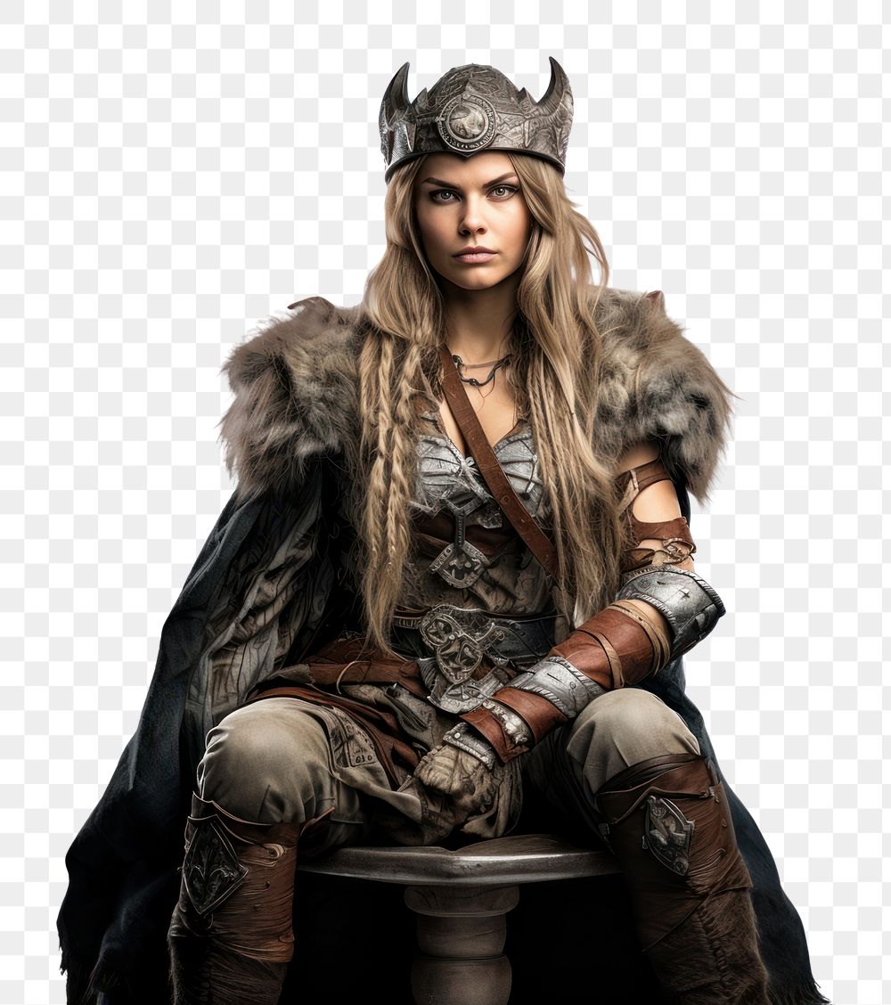 PNG Female witch viking adult white background hairstyle. AI generated Image by rawpixel.