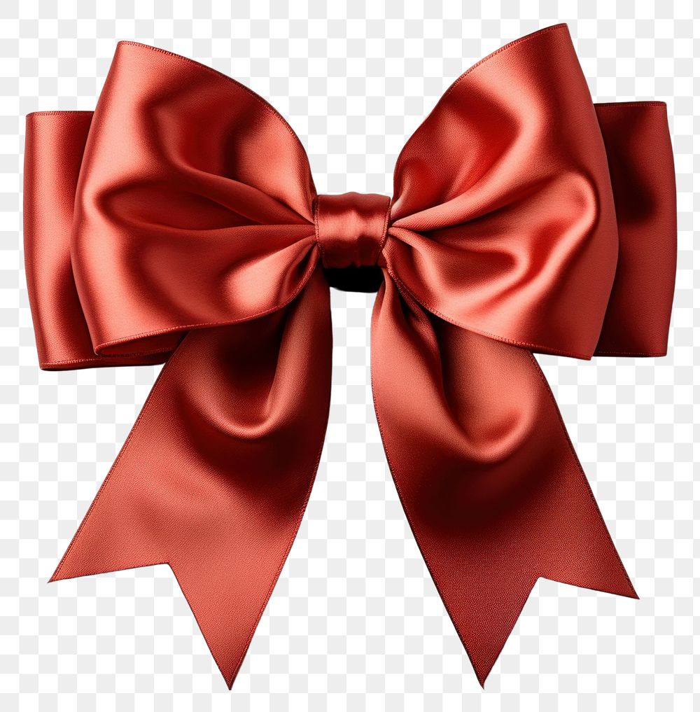 Premium PSD  Red ribbon silk bow tie png clipart illustration