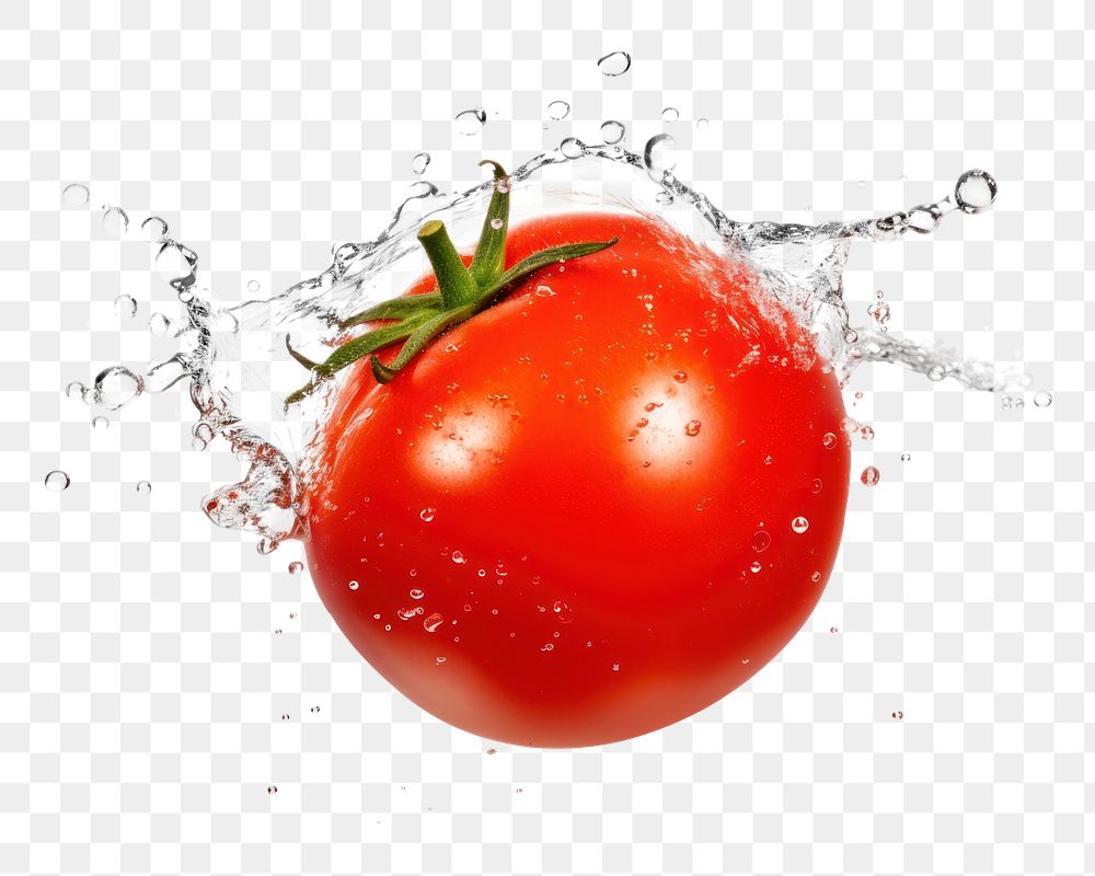 PNG Tomato Splash tomato vegetable plant. AI generated Image by rawpixel.