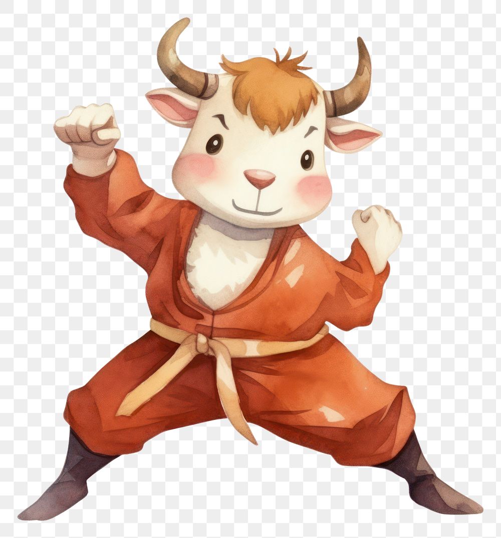 PNG Cow cute farmer character mammal animal  