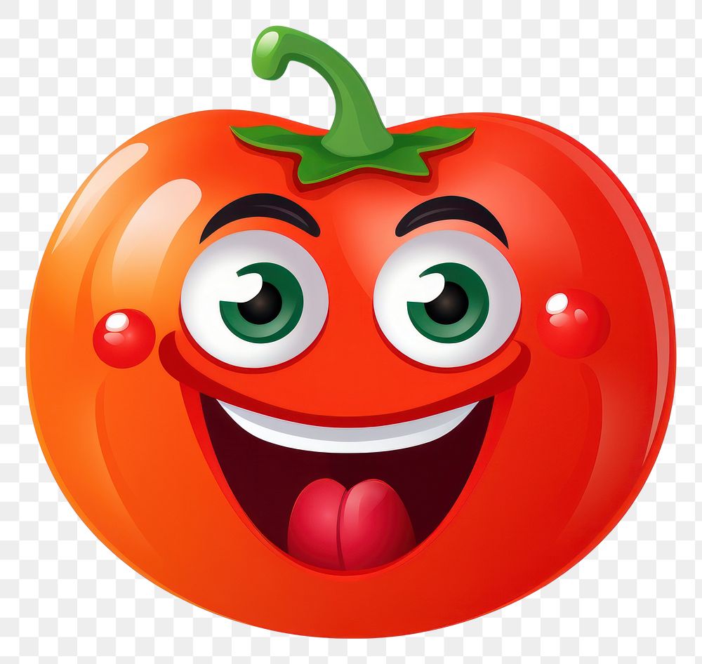 PNG Emoji food vegetable tomato. AI generated Image by rawpixel.