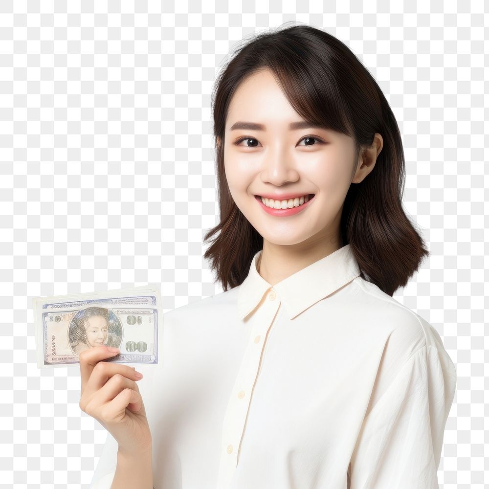 PNG Young Women holding person money. AI generated Image by rawpixel.