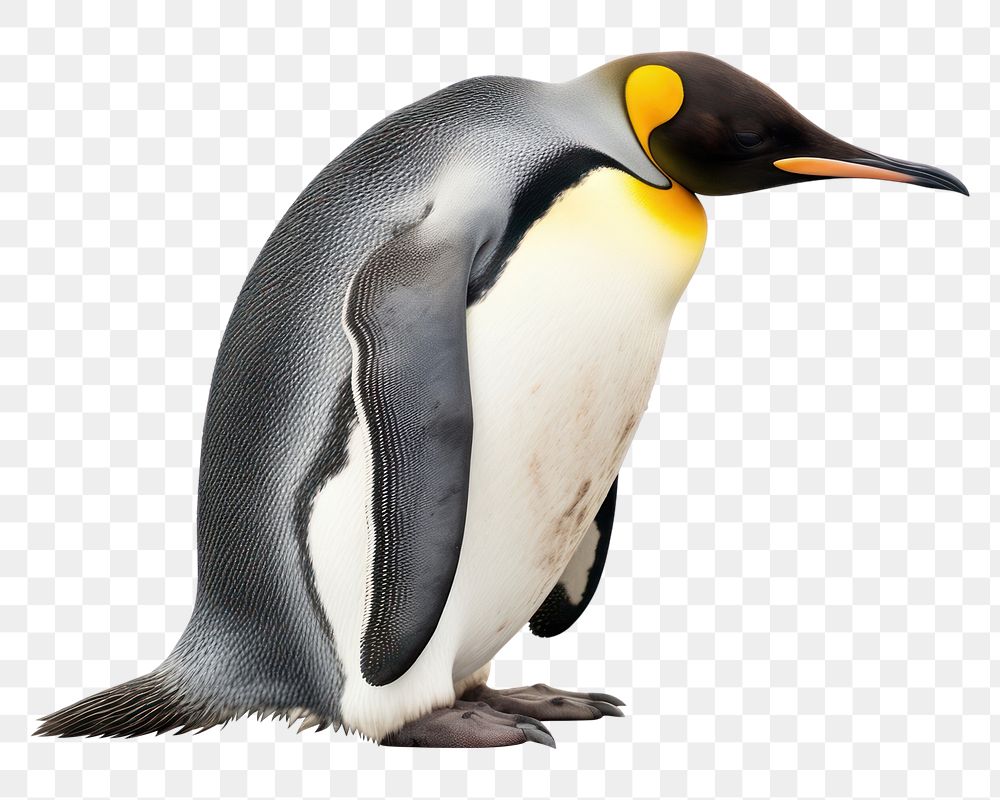 PNG Penguin animal bird white background. AI generated Image by rawpixel.