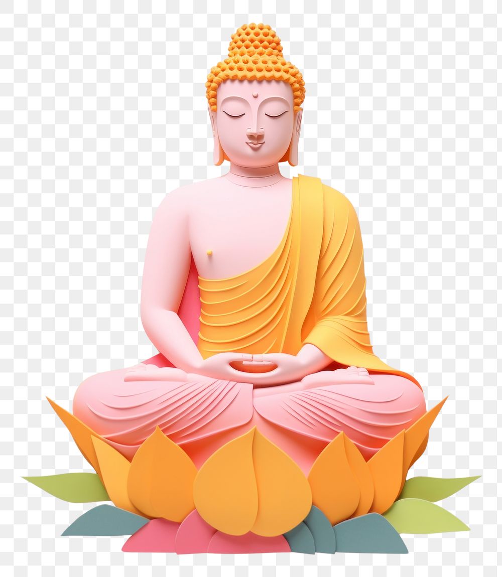 PNG Buddhist statue craft adult art. AI generated Image by rawpixel.