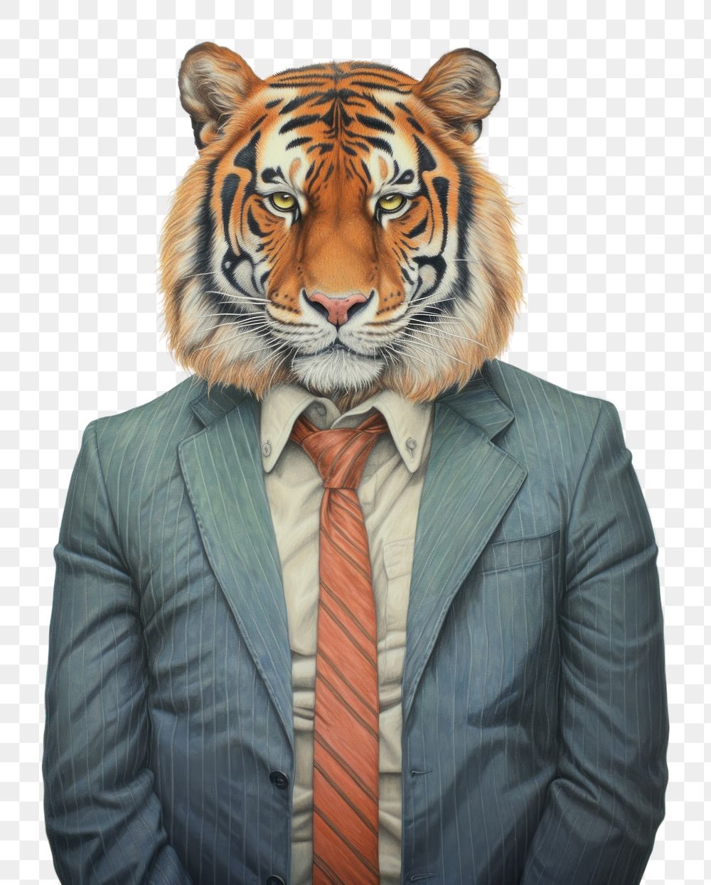 PNG Tiger businessman animal mammal | Premium PNG - rawpixel