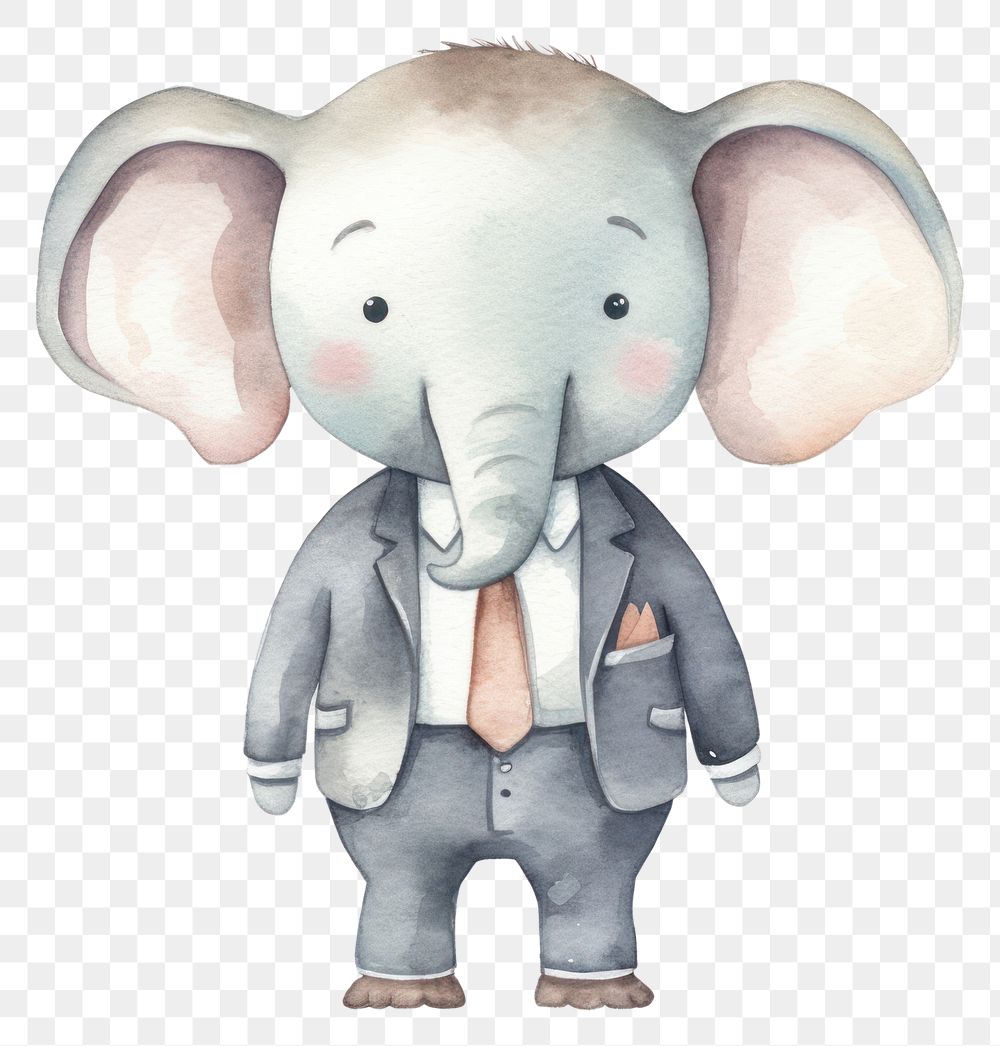 PNG Cute elephant business person animal mammal toy. AI generated Image by rawpixel.