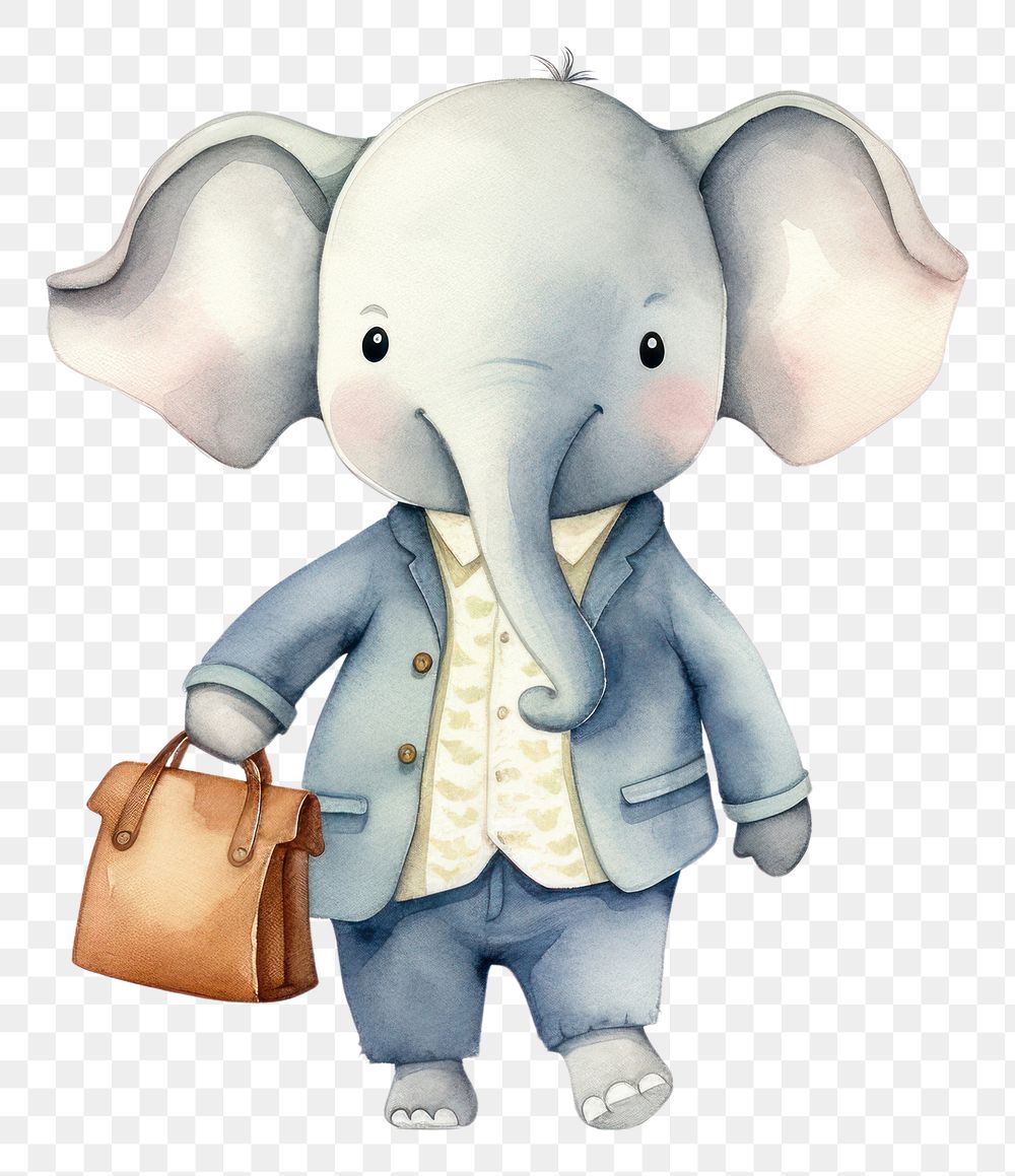 PNG Elephant walking animal person. AI generated Image by rawpixel.