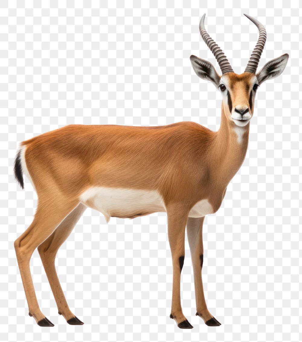 PNG Antelope wildlife standing animal. AI generated Image by rawpixel.