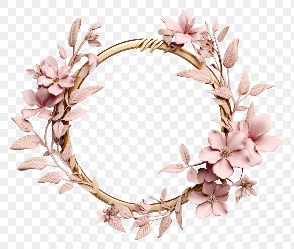 PNG Jewelry flower wreath plant. 