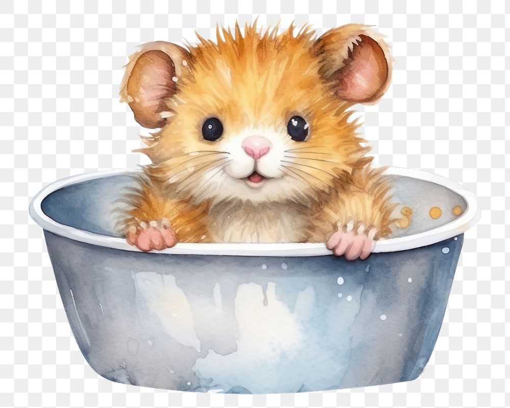 PNG Animal hamster bathtub mammal. 