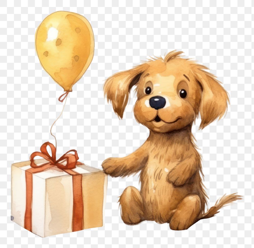 PNG Dog birthday balloon mammal. AI generated Image by rawpixel.