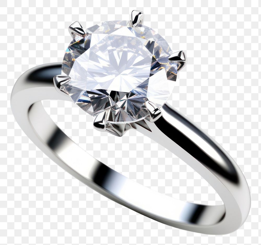 PNG Diamond ring platinum gemstone