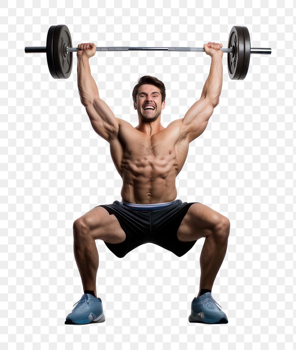 PNG Sports adult gym weightlifting. AI generated Image by rawpixel.