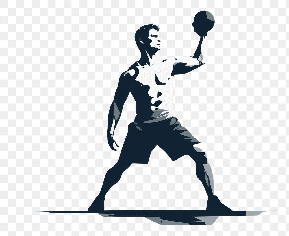 PNG Exercising drawing determination silhouette. AI generated Image by rawpixel.