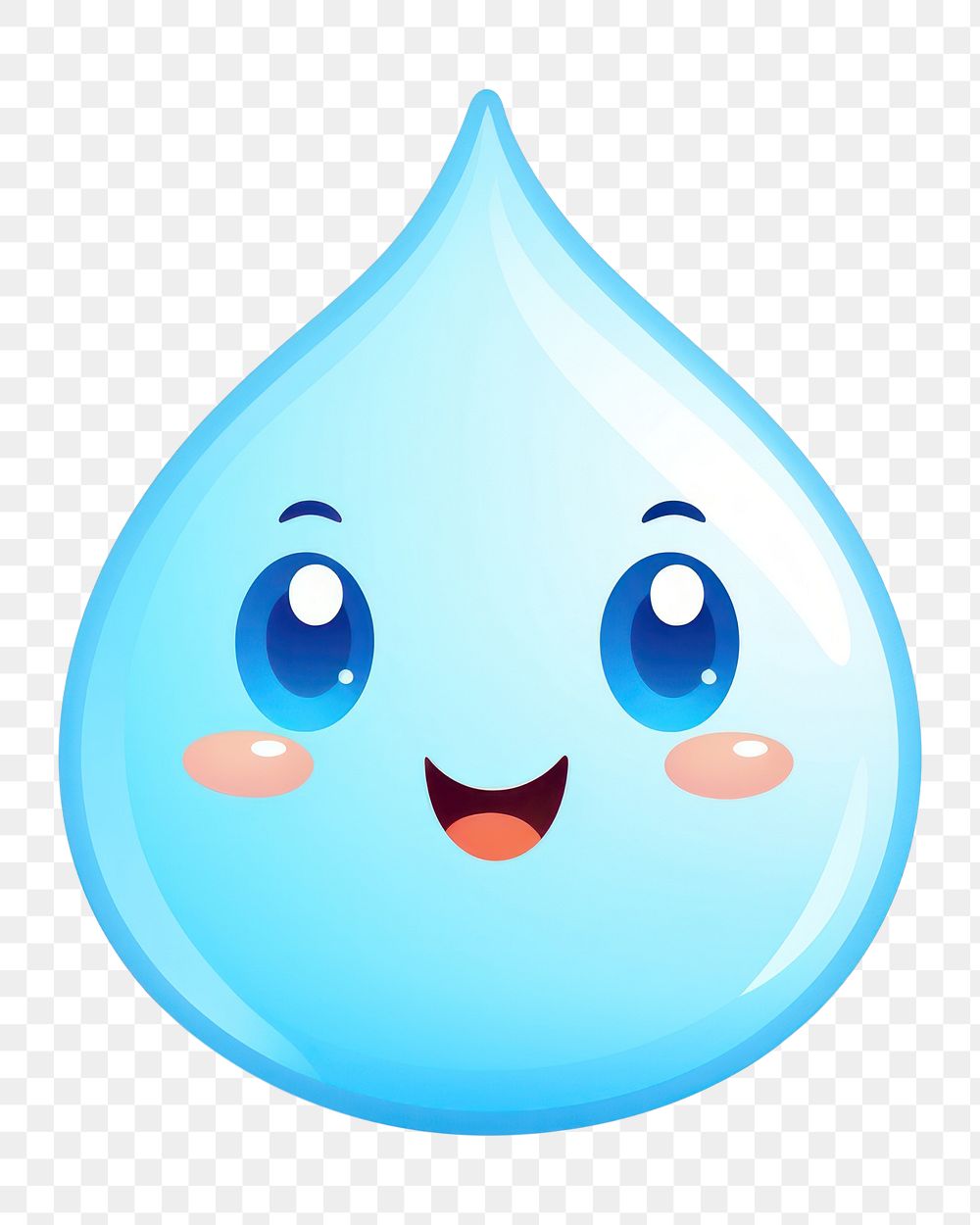 PNG Water drop emoticon clip art cartoon. AI generated Image by rawpixel.