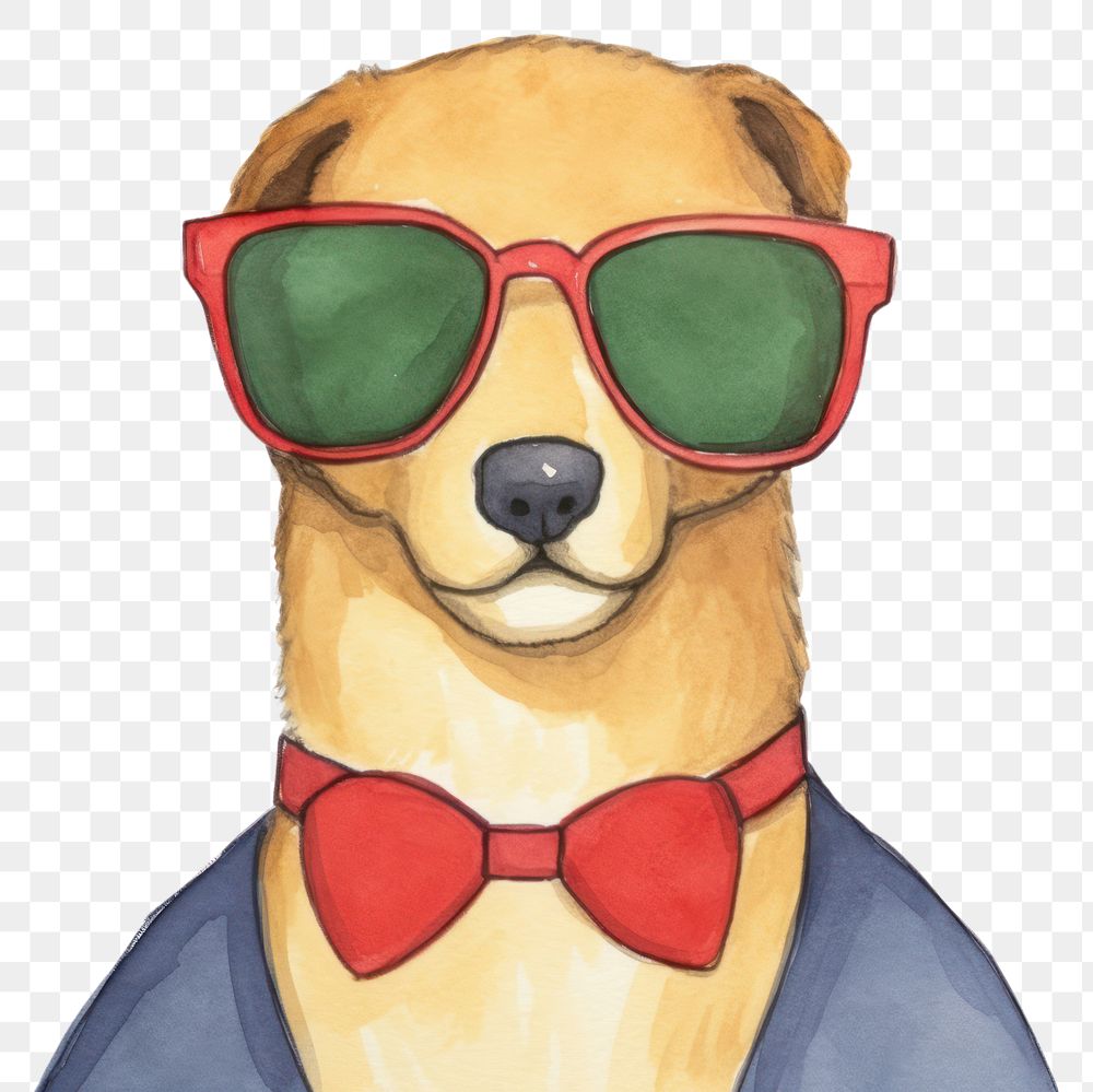 PNG Dog wearing sunglasses mammal animal pet. AI generated Image by rawpixel.