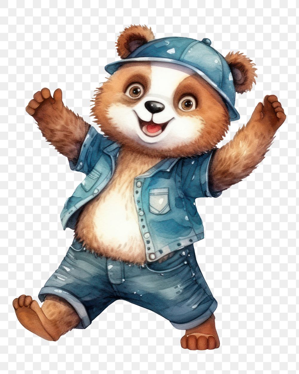 PNG Panda dancing toy white background representation. 