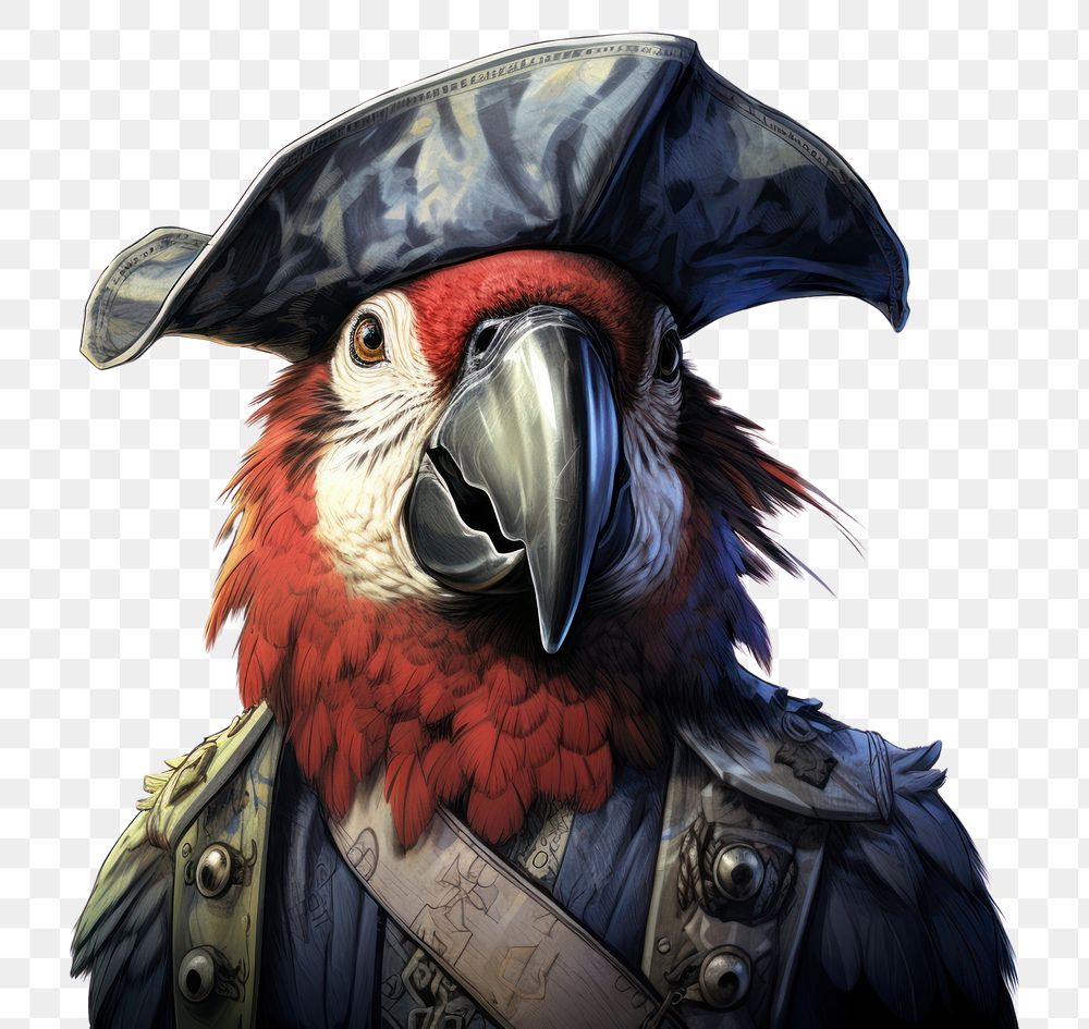 PNG Parrot pirate animal parrot bird. AI generated Image by rawpixel.