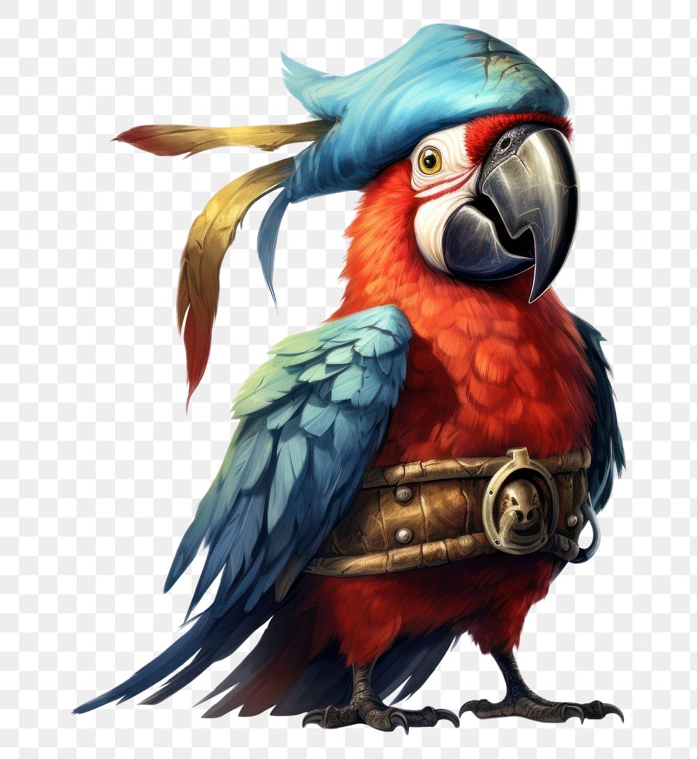 PNG Parrot pirate parrot animal bird. AI generated Image by rawpixel.