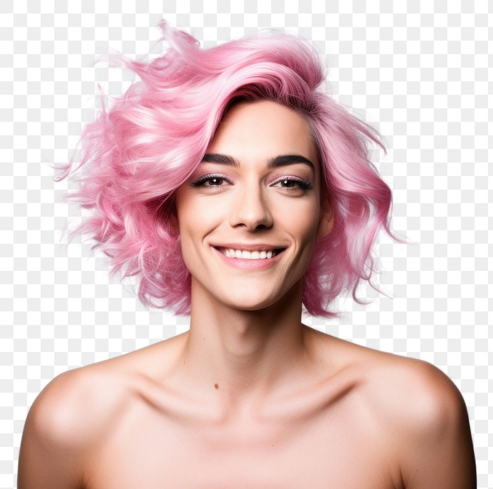 PNG Transgender woman portrait smiling adult. AI generated Image by rawpixel.