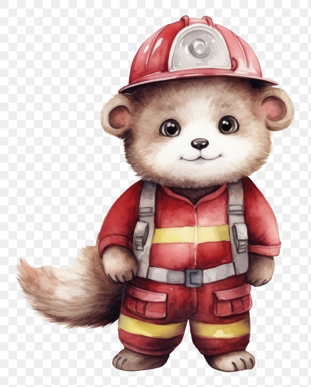 PNG Ferret firefighter cute toy representation. AI generated Image by rawpixel.