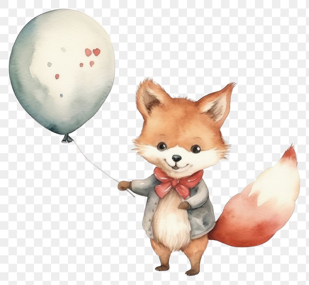 PNG Fox balloon animal cartoon. AI generated Image by rawpixel.